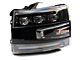 Raxiom LED Projector Headlights; Black Housing; Clear Lens (07-14 Silverado 2500 HD)