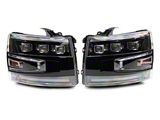 Raxiom LED Projector Headlights; Black Housing; Clear Lens (07-14 Silverado 3500 HD)