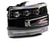 Raxiom LED Projector Headlights; Black Housing; Clear Lens (07-14 Silverado 3500 HD)