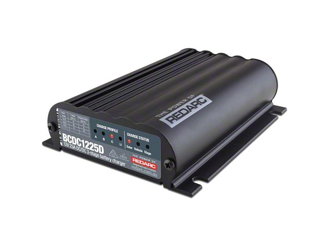 Redarc 12V 25A Smart Start DC/DC Dual Input Battery Charger