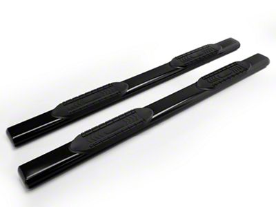 RedRock 6-Inch Oval Straight End Side Step Bars; Black (04-06 Sierra 1500 Crew Cab)