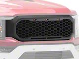 RedRock Baja Upper Replacement Grille with LED Lighting; Black (21-23 F-150, Excluding Raptor & Tremor)