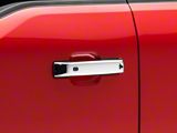 RedRock Front and Rear Door Handle Covers; Chrome (21-25 F-150 SuperCrew w/ Smart Key Button)