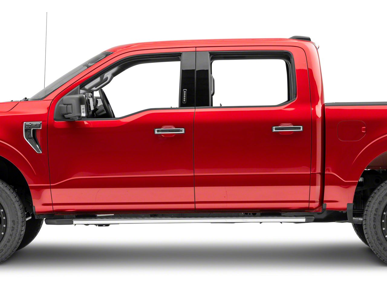 RedRock F-150 Front and Rear Door Handle Covers; Chrome T569024 (21-24  F-150 SuperCrew w/ Smart Key Button) - Free Shipping