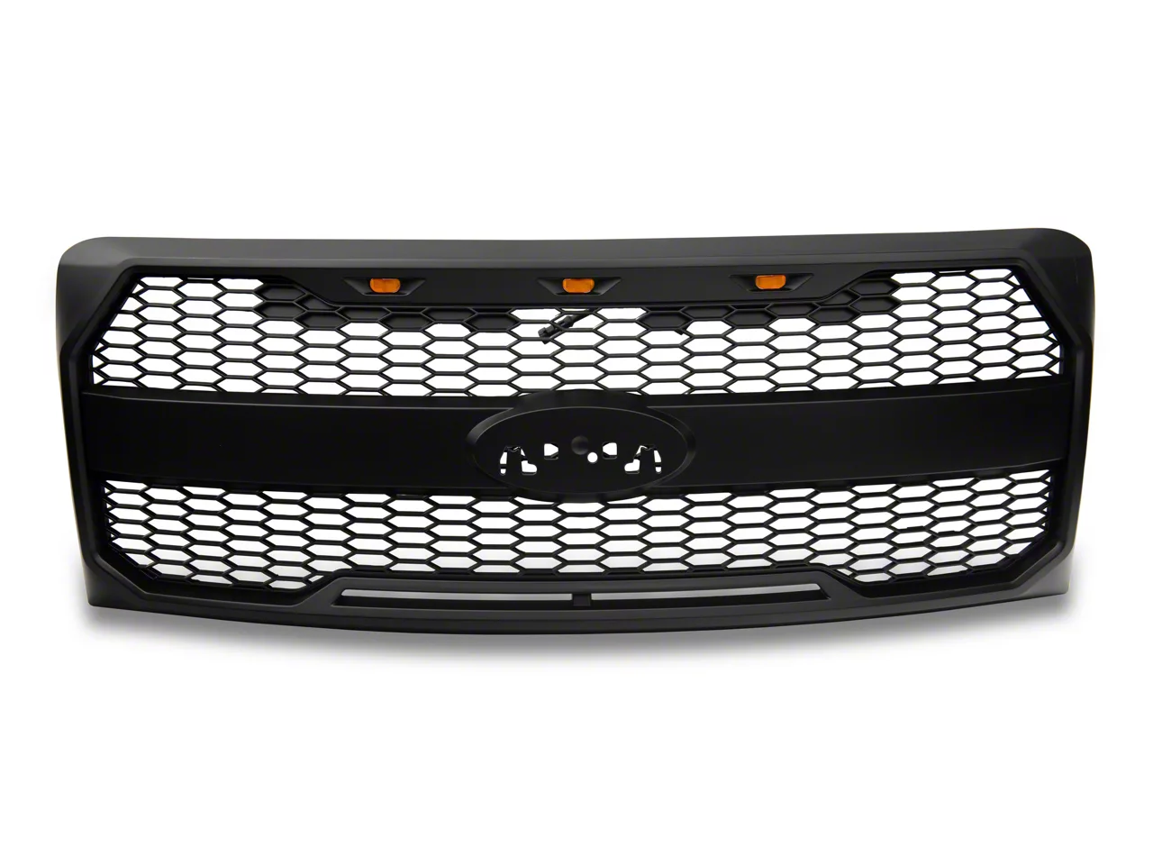 RedRock F-150 Upper Replacement Grille with LED Lighting and Emblem  Surround; Matte Black T555888 (09-14 F-150, Excluding Raptor) - Free  Shipping