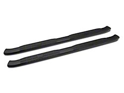 Barricade Pinnacle 4-Inch Oval Bent End Side Step Bars; Black (19-24 RAM 1500 Quad Cab)