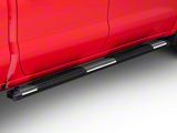 Barricade Saber 5-Inch Aluminum Side Step Bars; Stainless Cover Plates (19-25 Silverado 1500 Crew Cab)