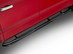 RedRock 3-Inch Side Step Bars; Black (15-25 F-150 SuperCrew)