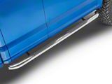 RedRock 3-Inch Side Step Bars; Stainless Steel (15-25 F-150 SuperCab)