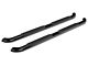 RedRock 4-Inch Oval Bent End Side Step Bars; Black (15-24 F-150 SuperCab)