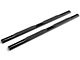 RedRock 4-Inch Oval Straight End Side Step Bars; Black (15-24 F-150 SuperCab)