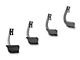 RedRock 4-Inch Oval Straight End Side Step Bars; Black (15-24 F-150 SuperCab)