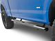 RedRock 4-Inch Oval Straight End Side Step Bars; Black (15-24 F-150 SuperCab)