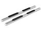 RedRock 4-Inch Oval Straight Side Step Bars; Stainless Steel (15-24 F-150 SuperCab)