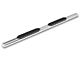 RedRock 4-Inch Oval Straight Side Step Bars; Stainless Steel (15-24 F-150 SuperCab)