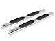 RedRock 6-Inch Oval Straight End Side Step Bars; Stainless Steel (15-24 F-150 SuperCab)