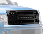 RedRock Armor Upper Replacement Grille with LED Off-Road Lighting; Matte Black (09-14 F-150, Excluding Raptor)