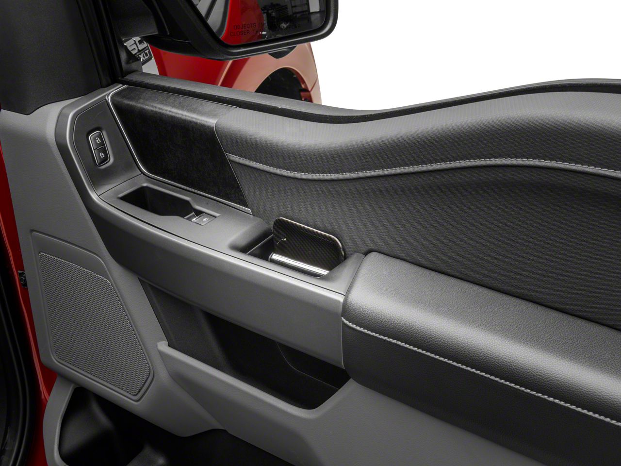 RedRock F-150 Interior Front and Rear Door Handle Trim; Carbon Fiber  T569087 (21-24 F-150 XL