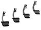 RedRock 4-Inch Oval Bent End Side Step Bars; Black (17-24 F-250 Super Duty SuperCab)