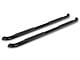 RedRock 4-Inch Oval Bent End Side Step Bars; Black (17-24 F-250 Super Duty SuperCrew)