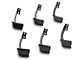 RedRock 4-Inch Oval Bent End Side Step Bars; Black (17-24 F-250 Super Duty SuperCrew)