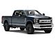 RedRock 4-Inch Oval Bent End Side Step Bars; Black (17-24 F-250 Super Duty SuperCrew)