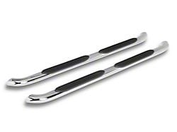 RedRock 4-Inch Oval Bent End Side Step Bars; Stainless Steel (17-25 F-250 Super Duty SuperCab)