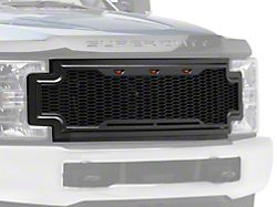 RedRock Baja Upper Replacement Grille with LED Lighting; Charcoal (17-19 F-250 Super Duty)