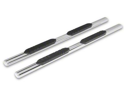 RedRock 4-Inch Oval Straight Side Step Bars; Stainless Steel (17-24 F-350 Super Duty SuperCab)