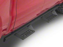 RedRock 4-Inch Drop TC1 Running Boards; Textured Black (19-25 RAM 1500 Crew Cab)