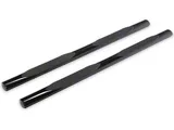 RedRock 4-Inch Oval Straight End Side Step Bars; Black (19-25 RAM 1500 Quad Cab)