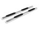 RedRock 5-Inch Ival Straight End Side Step Bars; Stainless Steel (19-24 RAM 1500 Crew Cab)