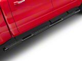 RedRock 5-Inch Oval Bent End Wheel to Wheel Side Step Bars; Black (19-25 RAM 1500 Crew Cab w/ 5.7-Foot Box)