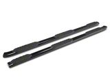 RedRock 5-Inch Oval Bent End Wheel to Wheel Side Step Bars; Black (19-25 RAM 1500 Crew Cab w/ 6.4-Foot Box)