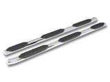 RedRock 5-Inch Oval Bent End Wheel to Wheel Side Step Bars; Stainless Steel (19-25 RAM 1500 Quad Cab)