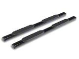 RedRock 5-Inch Oval Straight End Side Step Bars; Black (19-25 RAM 1500 Quad Cab)