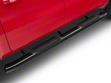 RedRock 6-Inch Oval Bent End Side Step Bars; Black (19-25 RAM 1500 Crew Cab)