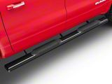 RedRock 6-Inch Oval Bent End Side Step Bars; Black (19-25 RAM 1500 Crew Cab)