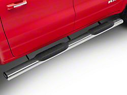 RedRock 6-Inch Oval Bent End Side Step Bars; Stainless Steel (19-25 RAM 1500 Crew Cab)