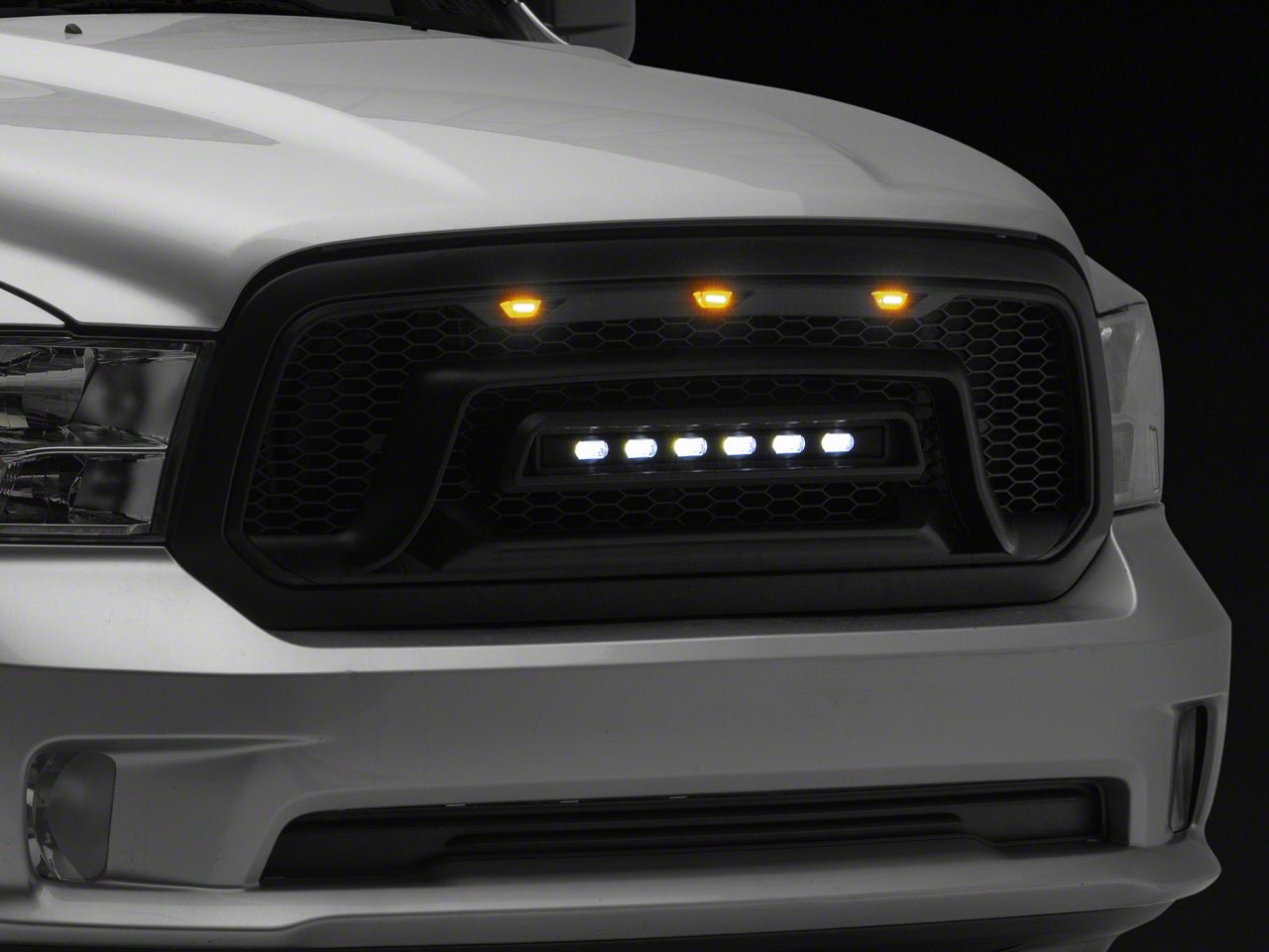 RedRock RAM 1500 Armor Upper Replacement Grille with LED Off Road ...