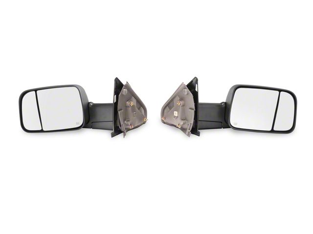 RedRock Powered Heated Towing Mirrors; Black (03-09 RAM 3500)