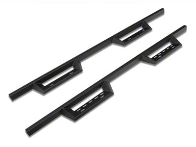 RedRock 4-Inch Drop TC1 Running Boards; Textured Black (19-25 Sierra 1500 Crew Cab)