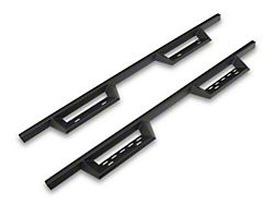 RedRock 4-Inch Drop TC1 Running Boards; Textured Black (19-25 Sierra 1500 Double Cab)