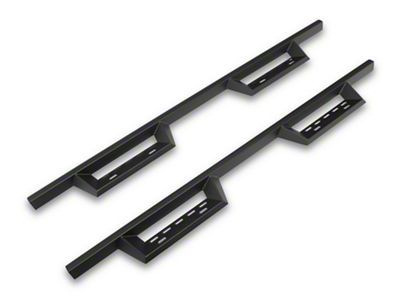 RedRock 4-Inch Drop TC1 Running Boards; Textured Black (19-25 Sierra 1500 Double Cab)