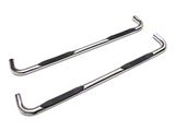 RedRock 4-Inch Oval Bent End Side Step Bars; Stainless Steel (19-24 Sierra 1500 Double Cab)