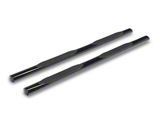 RedRock 4-Inch Oval Straight Side Step Bars; Black (19-25 Sierra 1500 Double Cab)