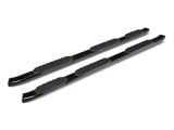 RedRock 5-Inch Oval Bent Wheel to Wheel Side Step Bars; Black (19-25 Sierra 1500 Double Cab)