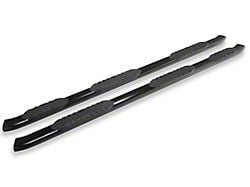 RedRock 5-Inch Oval Bent Wheel to Wheel Side Step Bars; Black (19-25 Sierra 1500 Crew Cab w/ 6.50-Foot Standard Box)