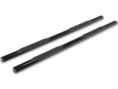 RedRock 4-Inch Oval Straight Side Step Bars; Black (20-24 Sierra 2500 HD Crew Cab)