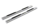 RedRock 4-Inch Oval Straight Side Step Bars; Stainless Steel (20-25 Sierra 2500 HD Crew Cab)